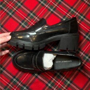 Dylan Black Chunky Loafers